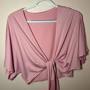 Pink tie up Crop top